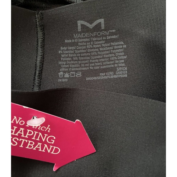 Maidenform Self Expressions Black Firm Shapes Thong With Lace - Size Small - Picture 6 of 6